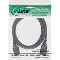 InLine® power cable C19 / C20 3-pin IEC male / female black 0.3m