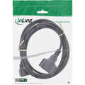 InLine adapter cable, IEC C14 threaded to earthing contact socket, 0.5m