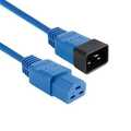 Voedingskabel C20 male - C21 female 1,5mm2 Blauw 1 meter Pronetwork