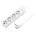 Outlet Strip, 4 safety sockets, white