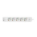 Outlet Strip, 5 safety sockets, w/ 1x USB-A, 1x USB-C Port, white
